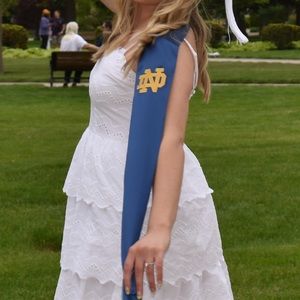 White express dress with ruffles - worn once no flaws!